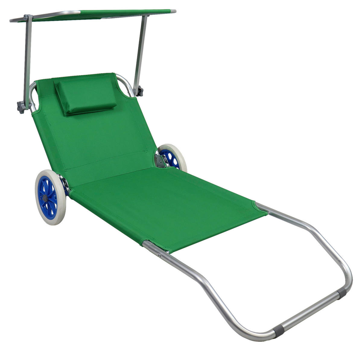 VCM Sonnenliege grün Polyester-Mischgewebe B/H/L: ca. 65x16x165 cm Sonnenliege - grün (165,00/65,00/16,00cm) - VCM