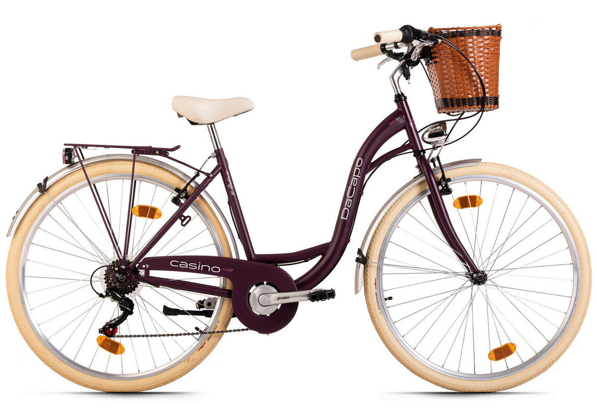 DaCapo Damenfahrrad Casino 169C 28 Zoll Rahmenhöhe 48 cm 6 Gänge aubergine aubergine ca. 28 Zoll Casino - aubergine - DaCapo