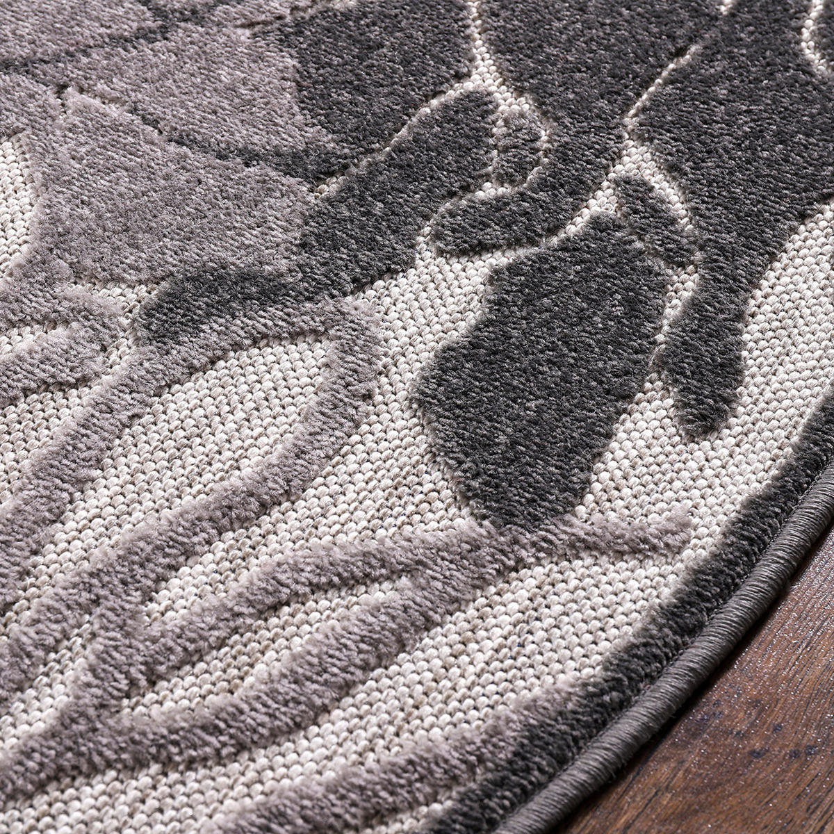 Sanat Outdoorteppich FLORAL grau B/L: ca. 200x200 cm FLORAL - grau (200,00/200,00cm) - Sanat