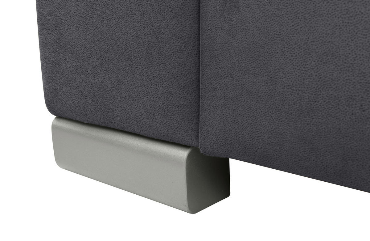 Ecksofa Evia Ashgrey Microfaser B/H/T: ca. 243x85x186 cm Evia - Ashgrey/silber (243,00/85,00/186,00cm)