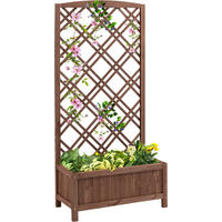 Outsunny Pflanzkasten gelb Holz B/H/L: ca. 30x122x60 cm Pflanzkasten - gelb (60,00/30,00/122,00cm) - Outsunny