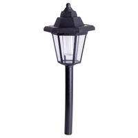 LED-Solarleuchte 5262703 schwarz Kunststoff B/H/T: ca. 11x43,5x12,5 cm LED Solarleuchte 3er SET 2-in-1 - schwarz (11,00/43,50/12,50cm) - Näve Leuchten
