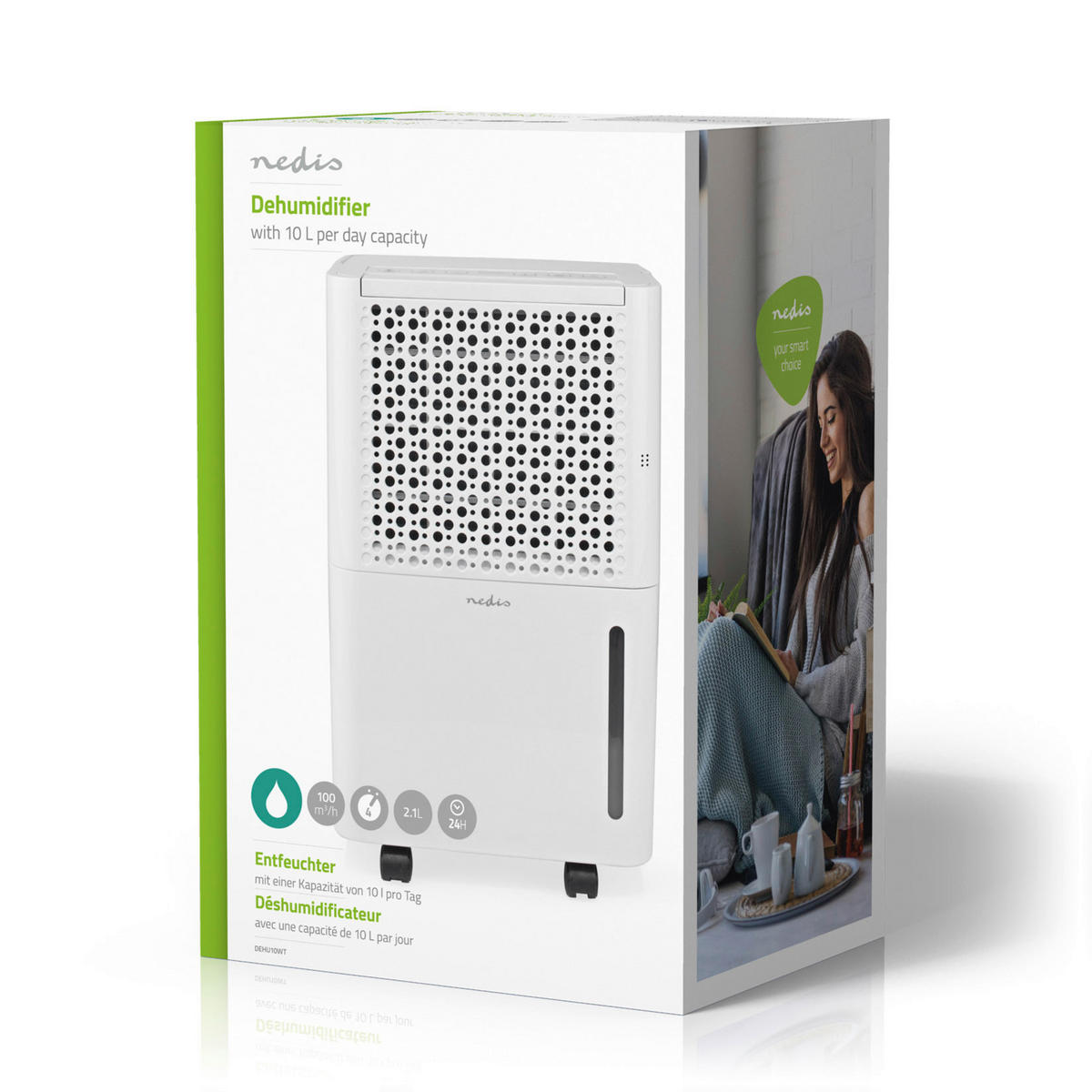 Nedis Luftentfeuchter weiß Kunststoff B/H/L: ca. 27x42,5x20,5 cm Luftentfeuchter_Nedis - weiß (20,50/27,00/42,50cm) - Nedis