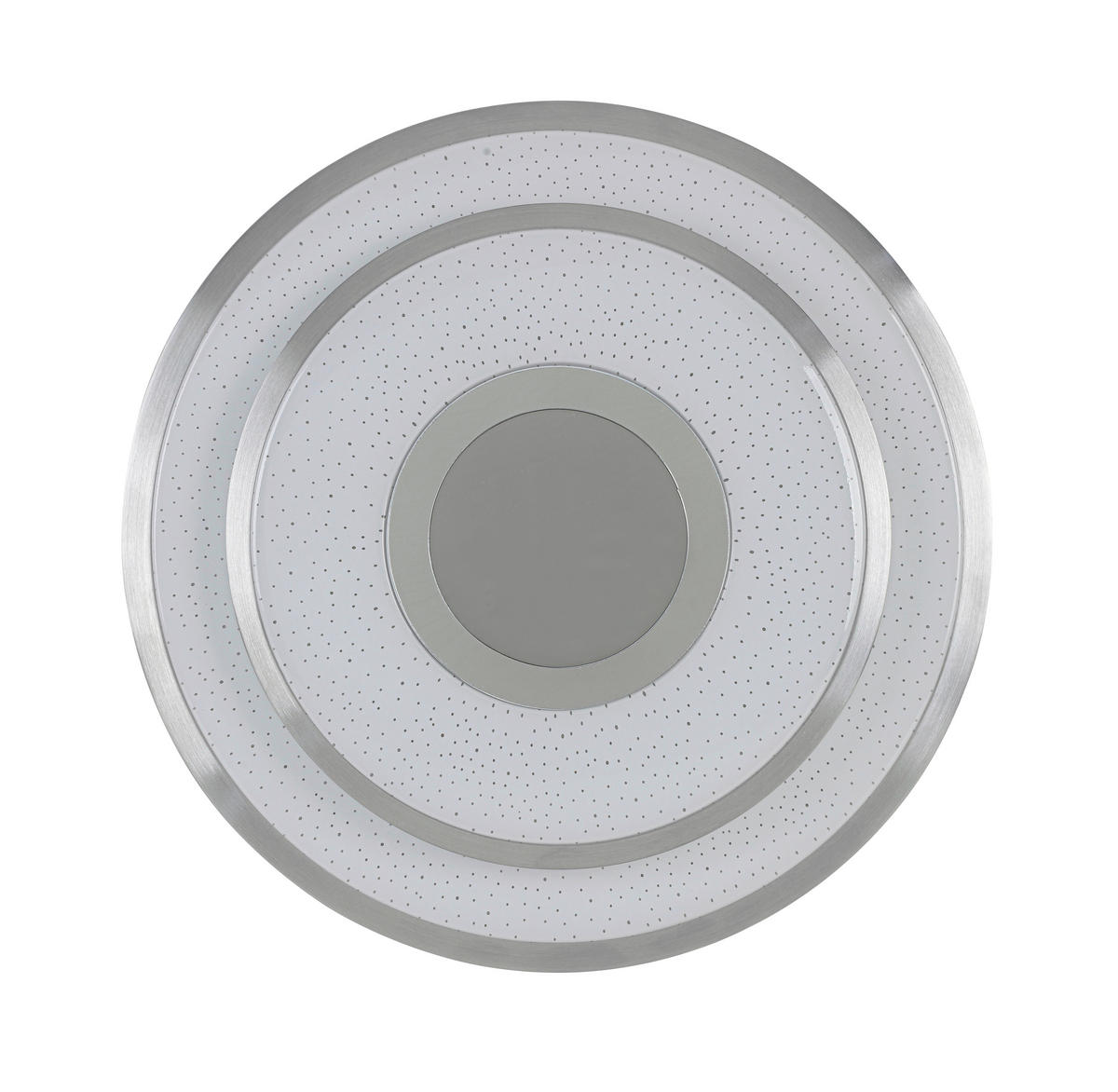 Nolo LED Deckenleuchte Chrom weiß Kunststoff Metall B/H/L: ca. 38x7,5x38 cm null 2 Brennstellen LED-Deckenleuchte_Nici - weiß/Chrom (38,00/38,00/7,50cm) - Nolo