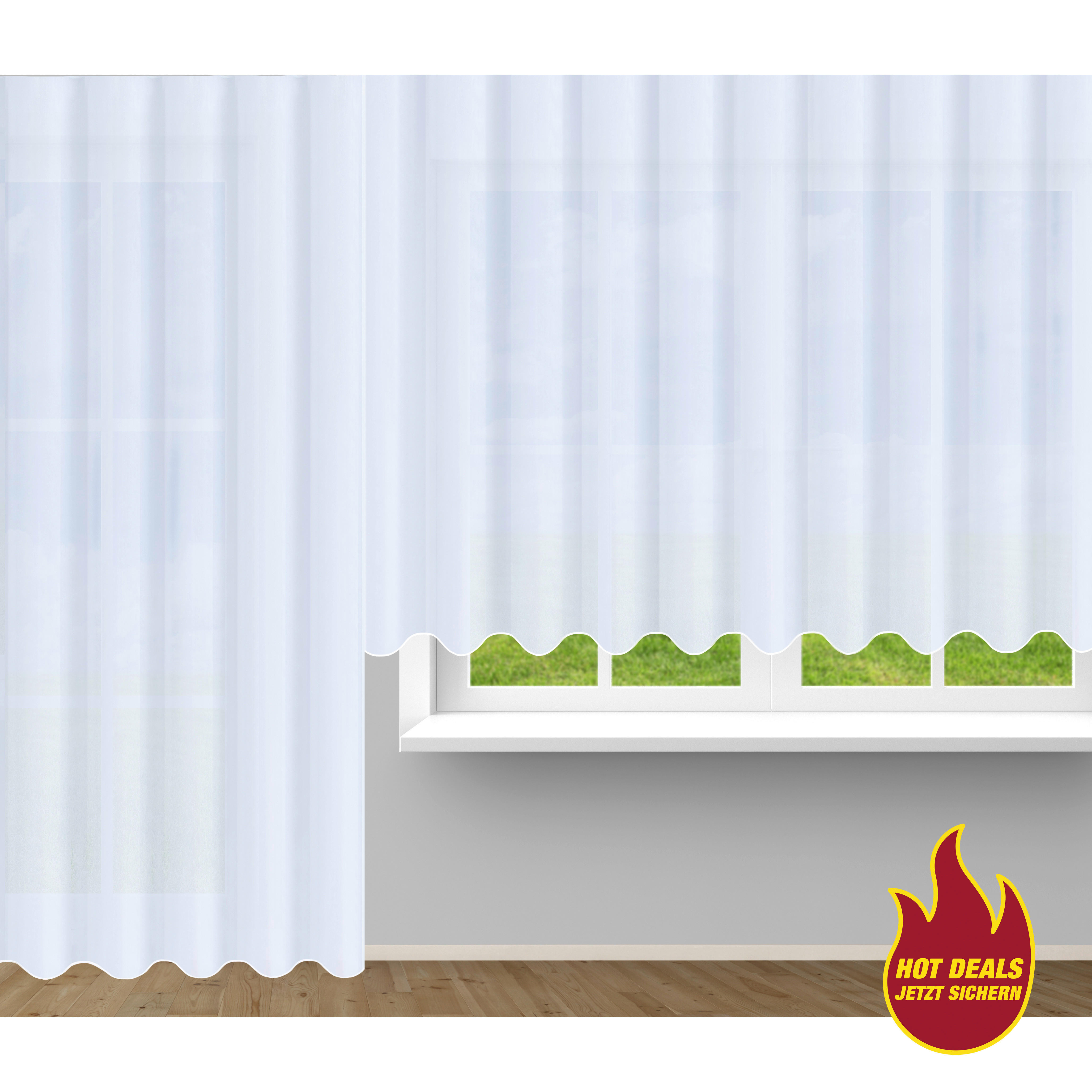 POCOline Fertigstore Stella weiß B/L: ca. 300x245 cm Stella - weiß (300,00/245,00cm) - POCOline