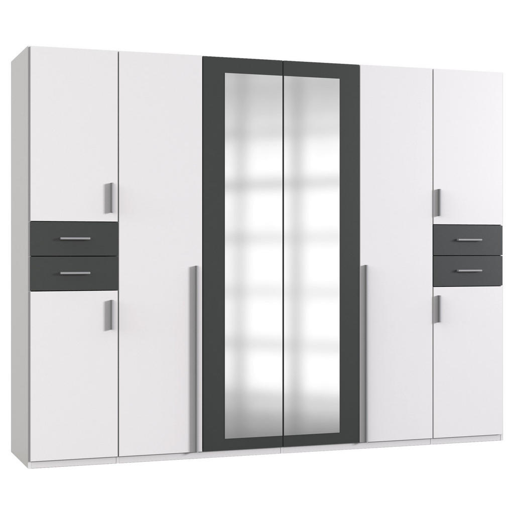 Thumbnail - Kleiderschrank Vegas weiß Graphit B/H/T: ca. 270x208x58 cm