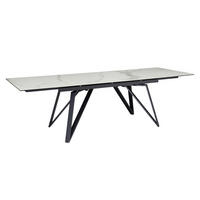 Esstisch weiß Marmor Optik B/H/T: ca. 180x76x95 cm Esszimmertisch - weiß (180,00/76,00/95,00cm) - Wohnling