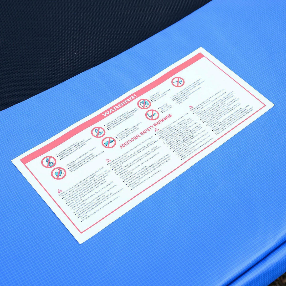 Outsunny Trampolin blau D: ca. 366 cm Trampolin_Randabdeckung - blau (366,00cm) - Outsunny