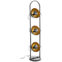 GLOBO Stehleuchte OLE 46150345X schwarz gold Metall H/D: ca. 117x20 cm 3 Brennstellen OLE - gold/schwarz (20,00/117,00cm) - GLOBO