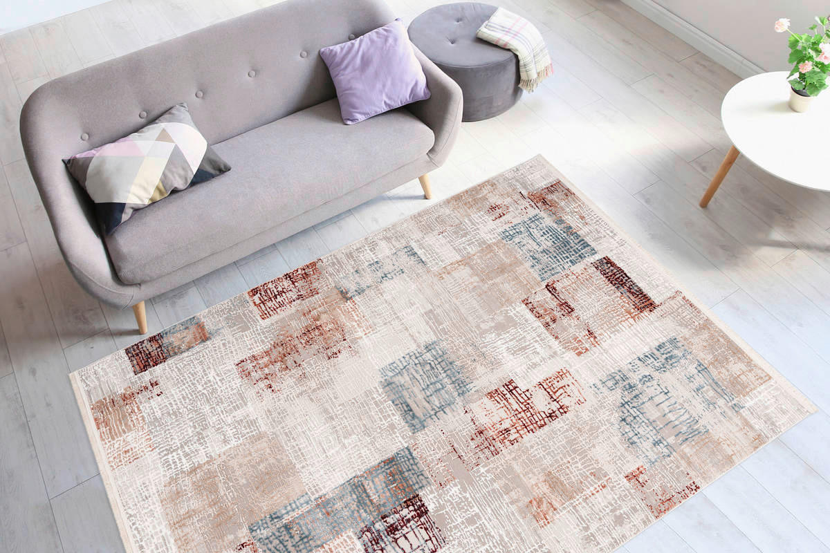 360Living Teppich Akropolis grau B/L: ca. 200x300 cm Akropolis - rosa/grau (200,00/300,00cm) - 360Living