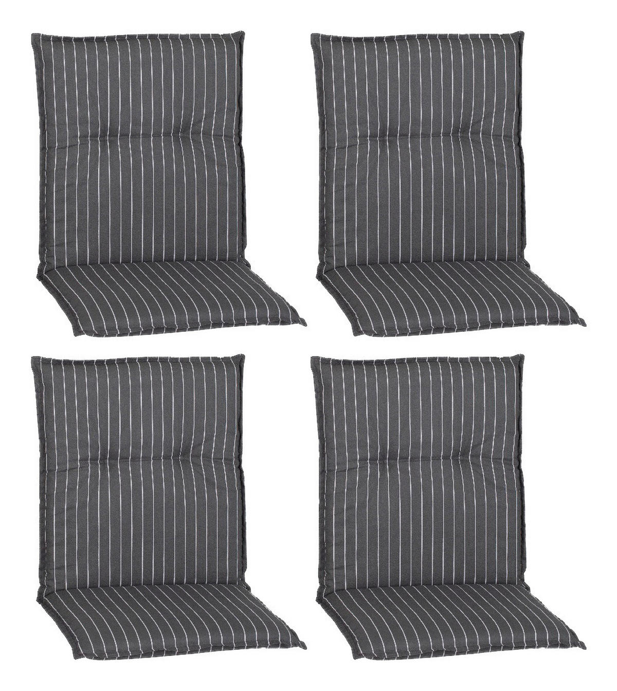 Beo Saumauflage für Niedriglehner Belm grau Polyester-Mischgewebe B/H/L: ca. 50x6x101 cm 4er Set Belm - weiß/grau (101,00/50,00/6,00cm) - Beo