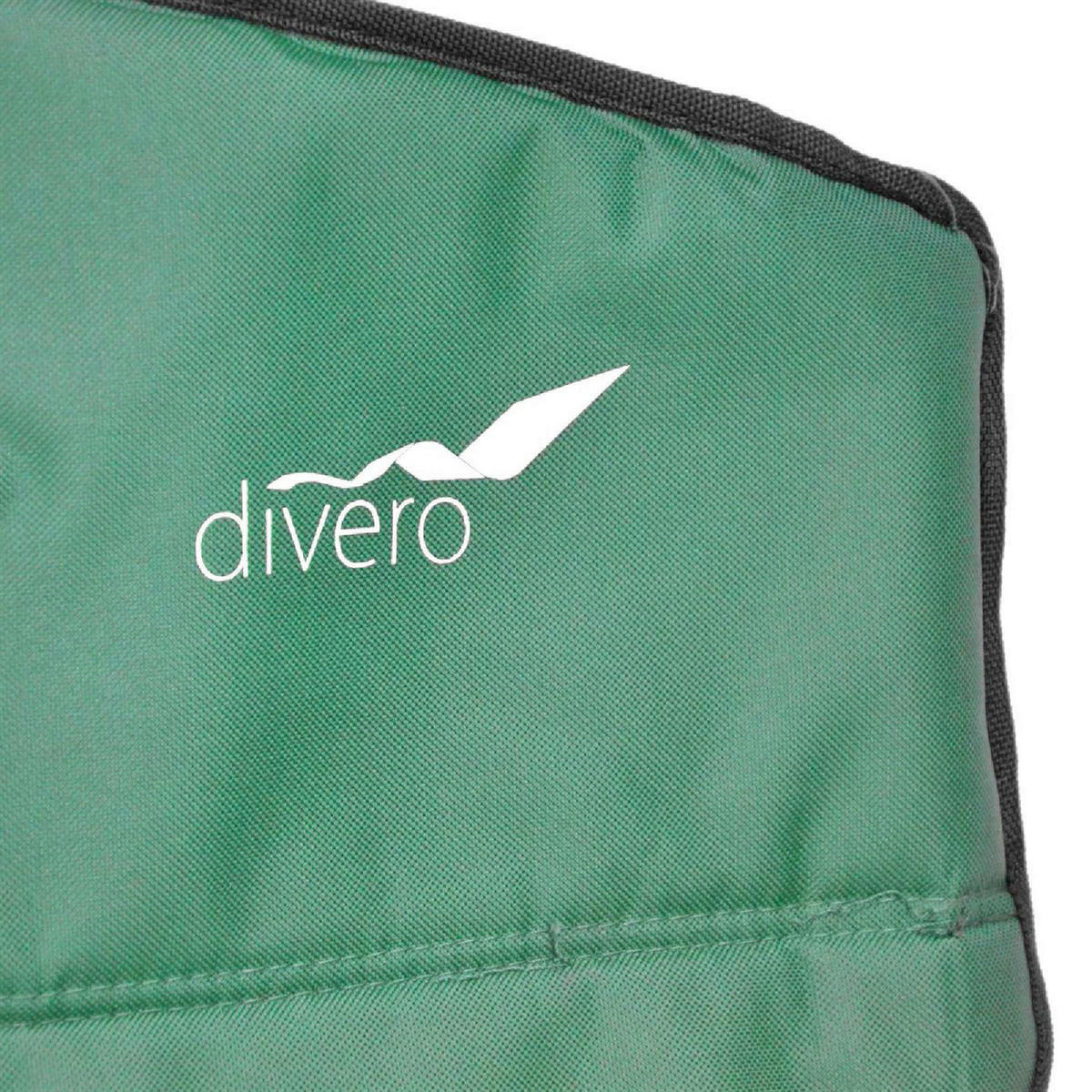 VCM Campingstuhl dunkelgrün Polyester-Mischgewebe B/H/T: ca. 60x100x60 cm Campingstuhl - dunkelgrün (60,00/100,00/60,00cm) - VCM