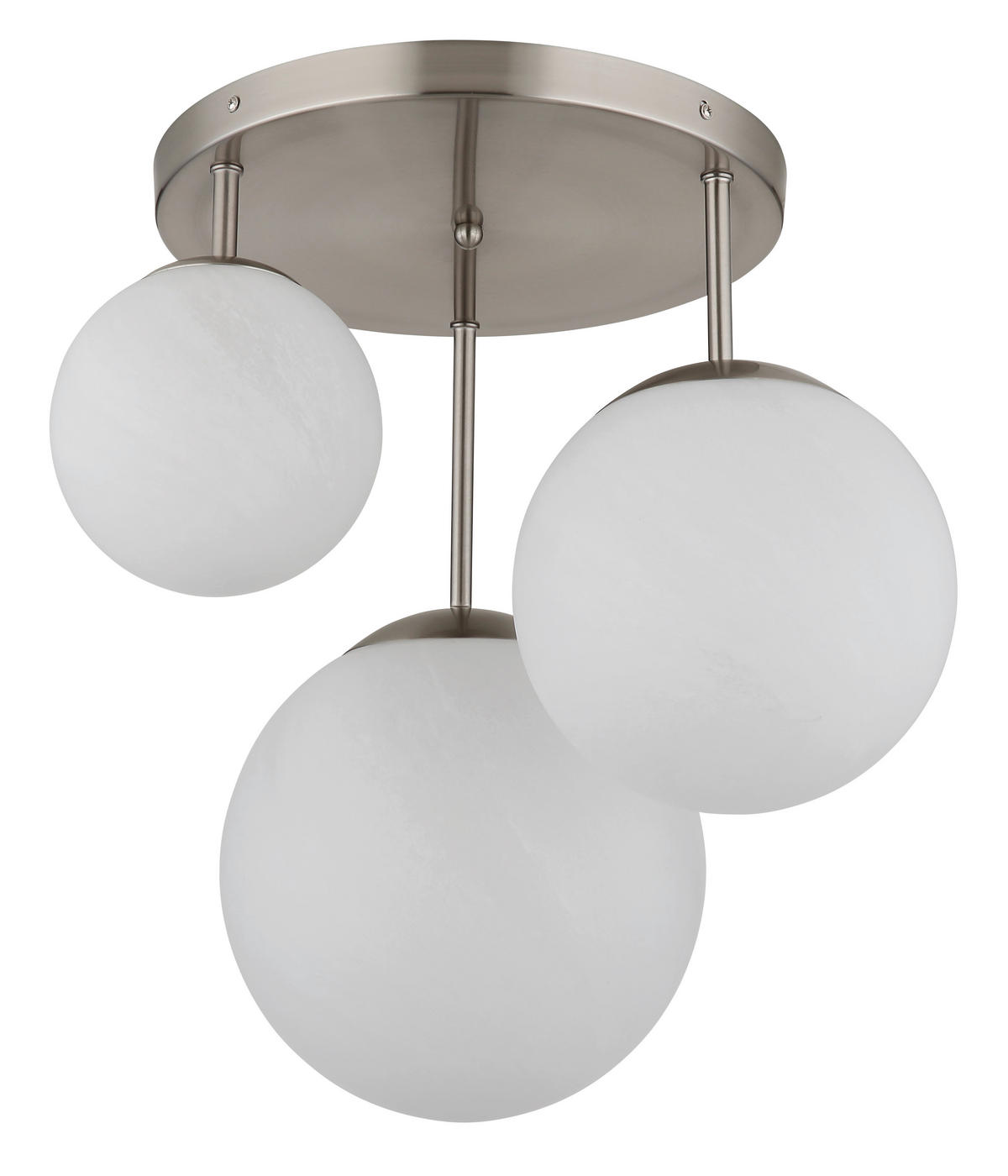 GLOBO Deckenleuchte KOP 60520301 Opal nickel Metall Glas H/D: ca. 44x45 cm E27 4 Brennstellen KOP - nickel/Opal (45,00/44,00cm) - GLOBO
