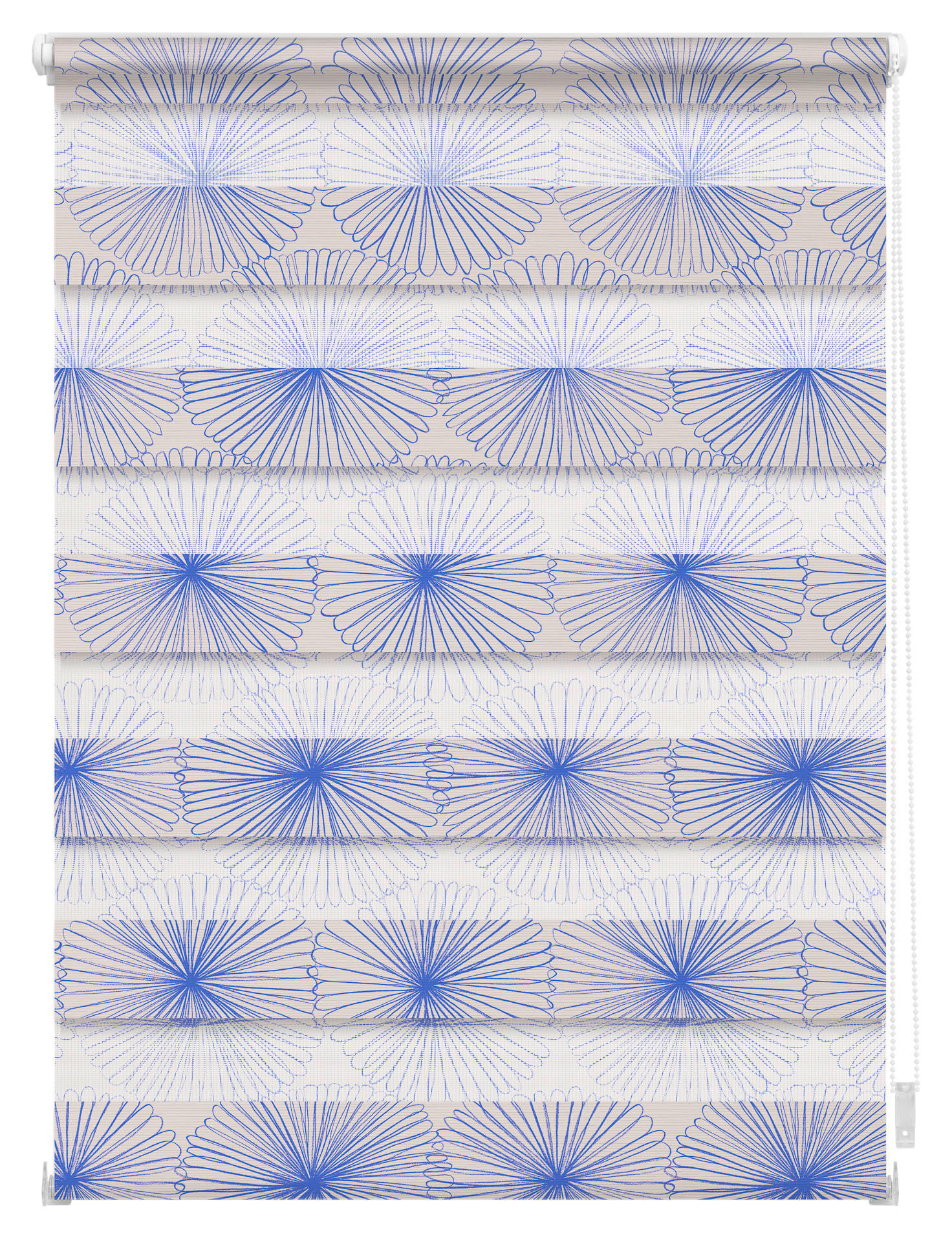 Thumbnail - LICHTBLICK Doppelrollo Duo Flower Wheel gelb B/L: ca. 100x130 cm