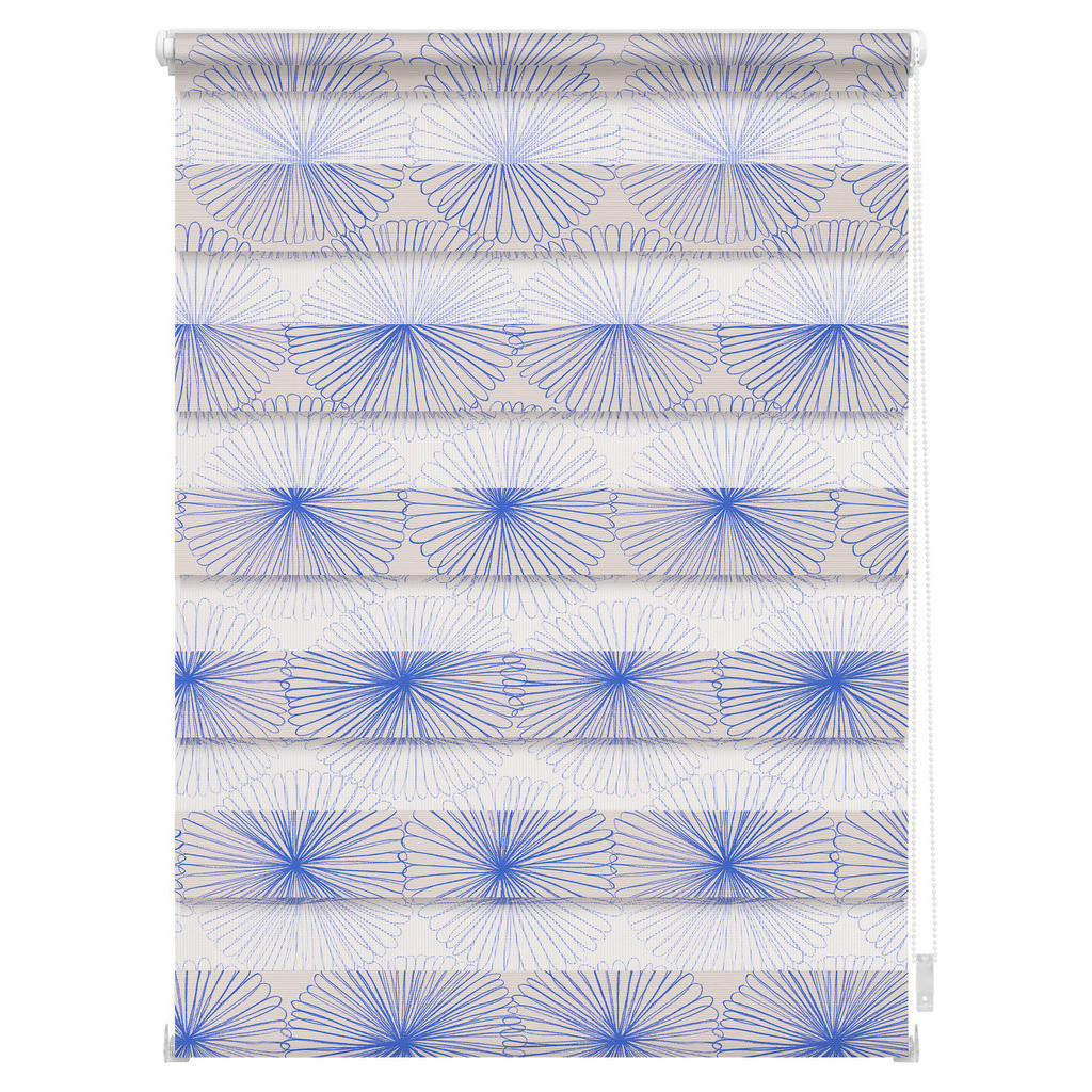 Thumbnail - LICHTBLICK Doppelrollo Duo Flower Wheel gelb B/L: ca. 90x150 cm