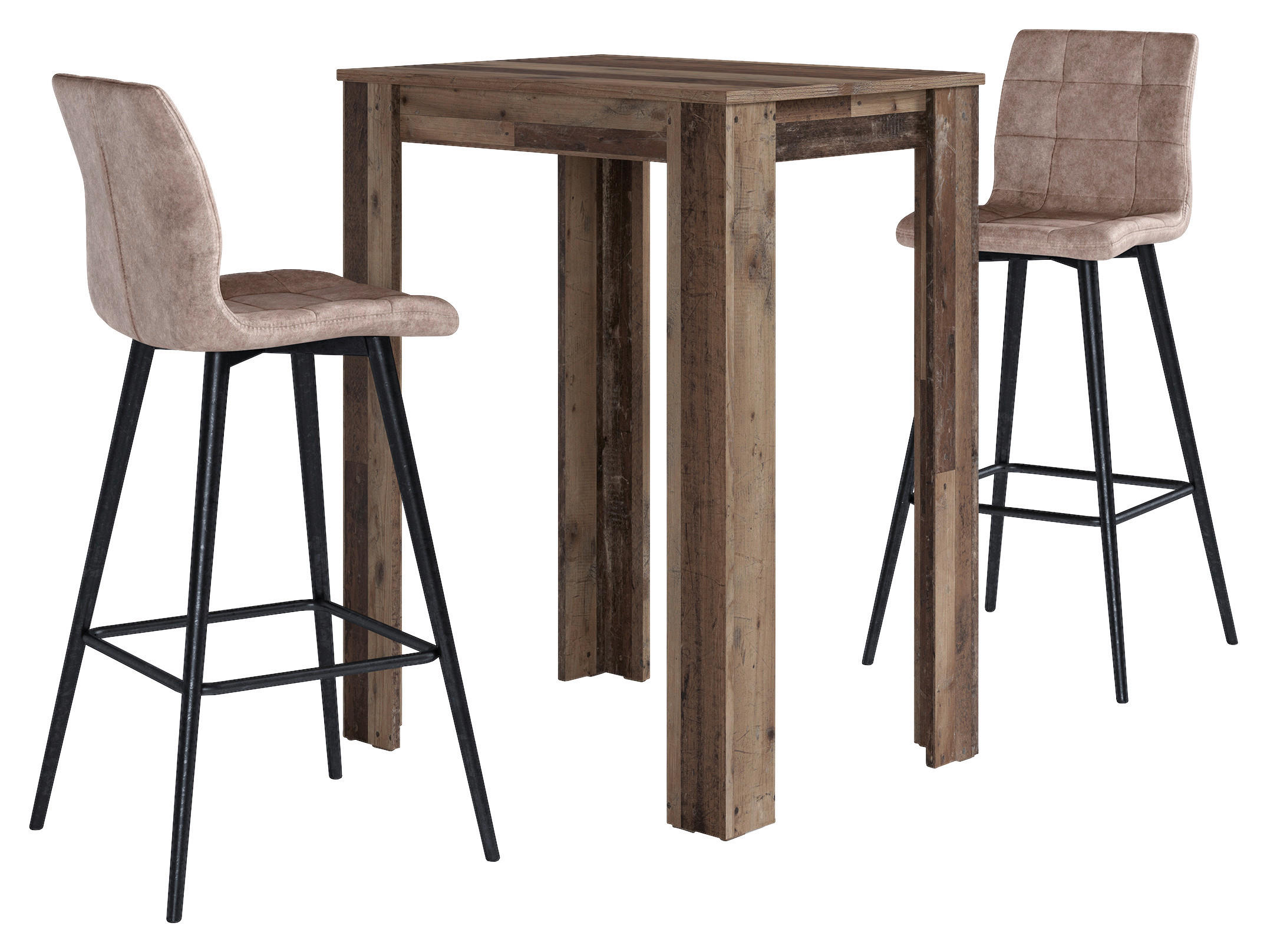 Bartisch NELE Eiche Old Wood Nachbildung Holzwerkstoff B/H/T: ca. 80x104x60 cm NELE - Eiche (80,00/104,00/60,00cm) - byLIVING