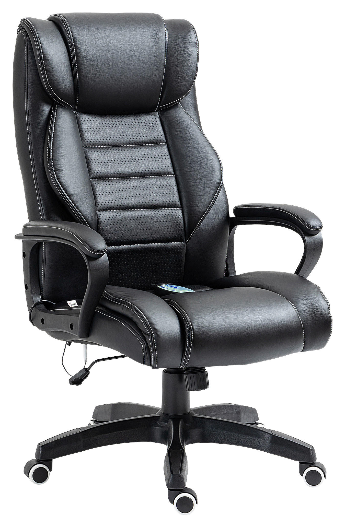 Chefsessel 921-321 schwarz Kunstleder Nylon Kunststoff 921-321 - schwarz (66,00/120,00/78,00cm) - Vinsetto