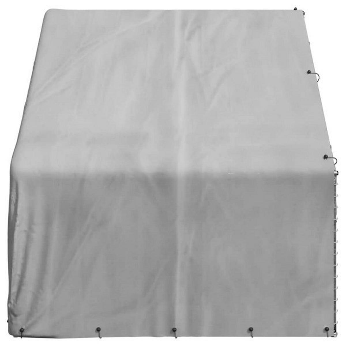 vidaXL Outdoor-Hundezwinger silber Stahl Outdoor-Hundezwinger - silber - vidaXL