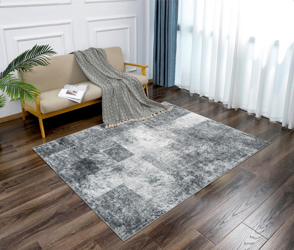 Teppich Silk silber B/L: ca. 80x150 cm Silk - silber (80,00/150,00cm)