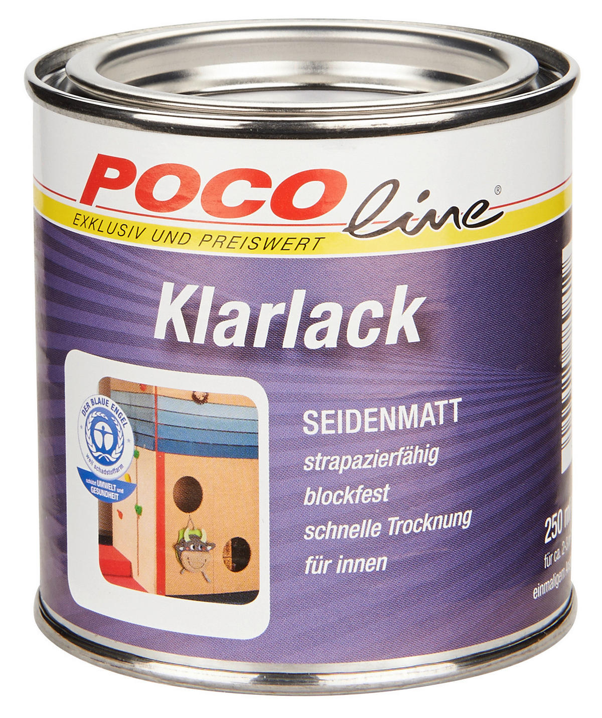POCOline Acryl Klarlack farblos seidenmatt ca. 0,25 l Klarlack_Acryl 250ml - farblos (250ml) - POCOline