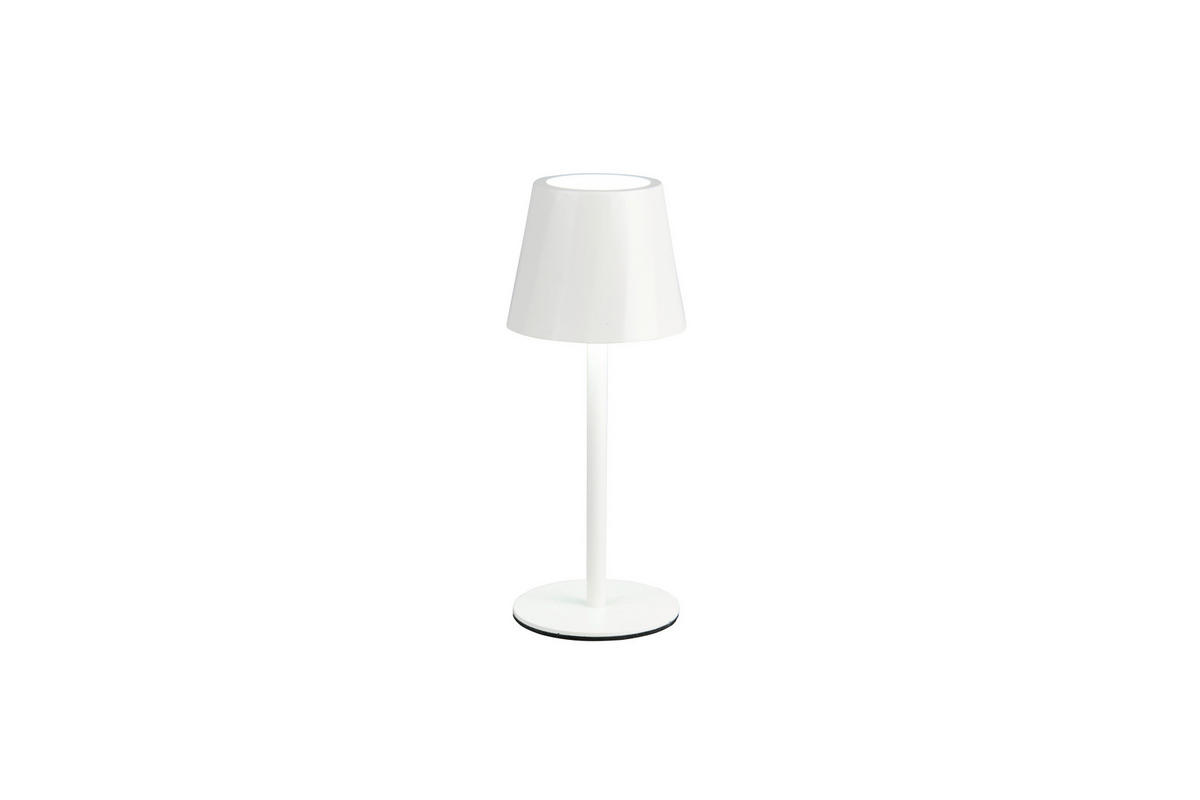 Reality LED Tischleuchte DIAZ weiß Metall H: ca. 21 cm 1 Brennstellen Diaz - weiß (21,00cm) - Reality