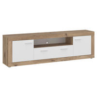 TV-Lowboard Focus Eiche Viking Nachbildung weiß glänzend B/H/T: ca. 173,8x54x39 cm Focus - weiß (173,80/54,00/39,00cm)