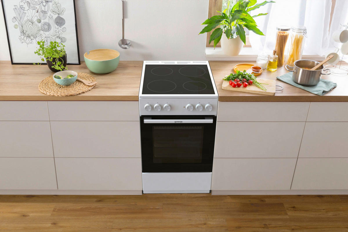 Gorenje Stand-Elektroherd GEC5A22WG weiß B/H/T: ca. 50x85x60 cm Stand-Elektroherd GEC5A22WG - weiß (50,00/85,00/60,00cm) - Gorenje