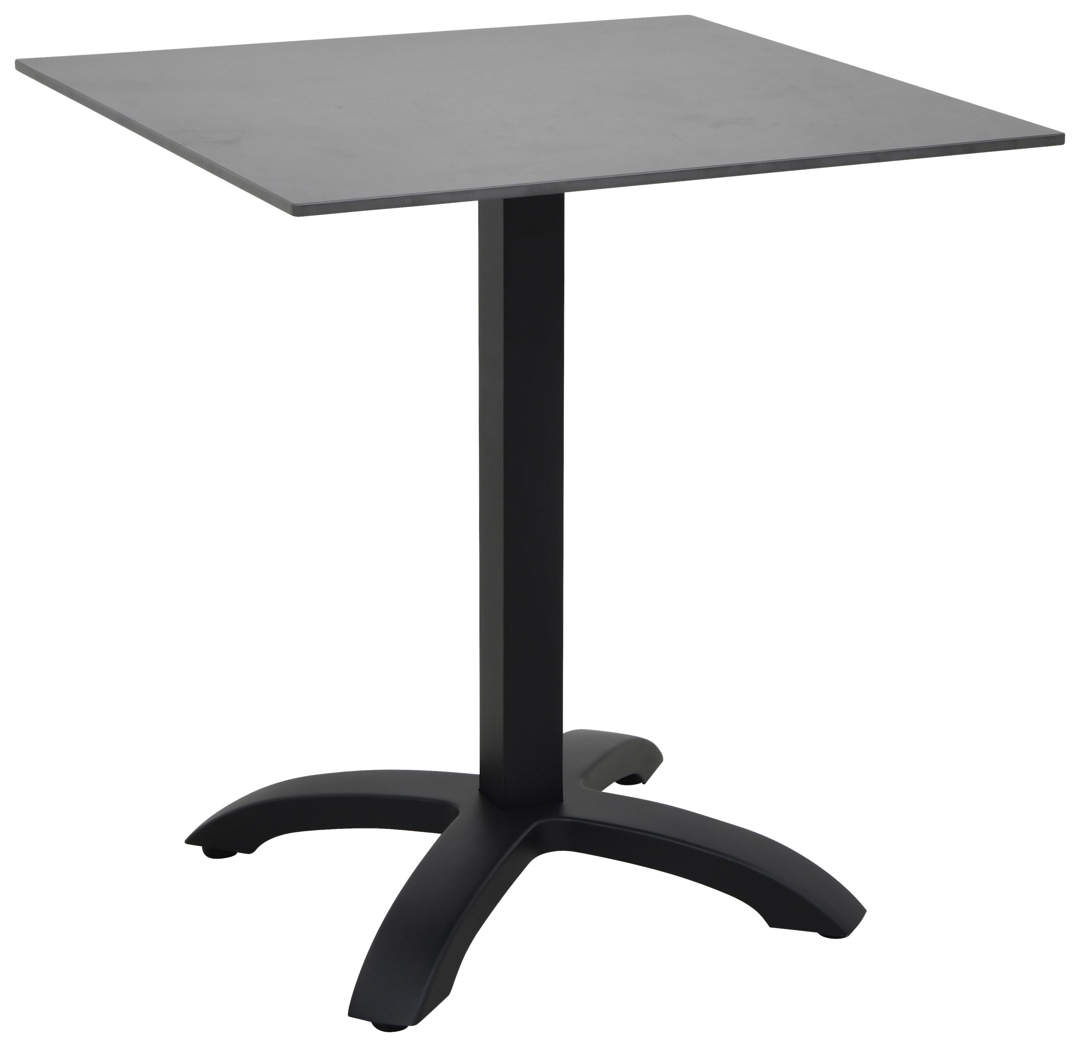 POCOline Bistrotisch Prag schwarz Alu B/H/L: ca. 70x76x70 cm Prag - schwarz/dunkelgrau (70,00/70,00/76,00cm) - POCOline