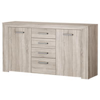 Sideboard Lorenzo Eiche Sonoma Nachbildung B/H/T: ca. 160x85x44 cm Lorenzo - Eiche (160,00/85,00/44,00cm)