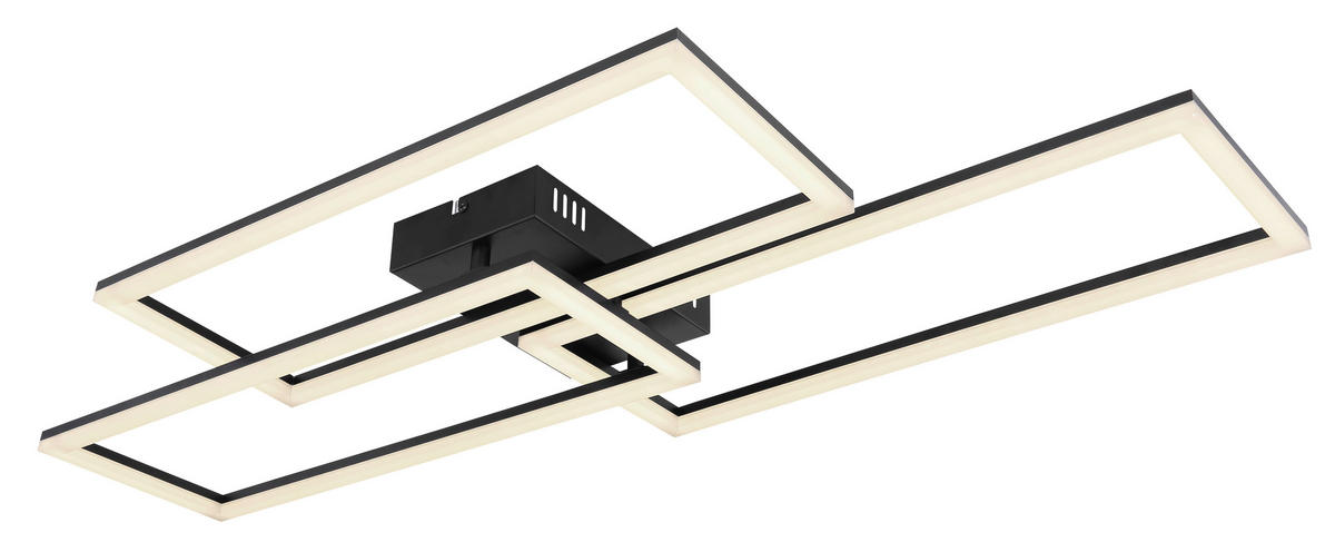 GLOBO LED-Deckenleuchte schwarz Opal Acryl Metall B/H/T: ca. 40x8x90 cm TINY - schwarz/Opal (40,00/8,00/90,00cm) - GLOBO