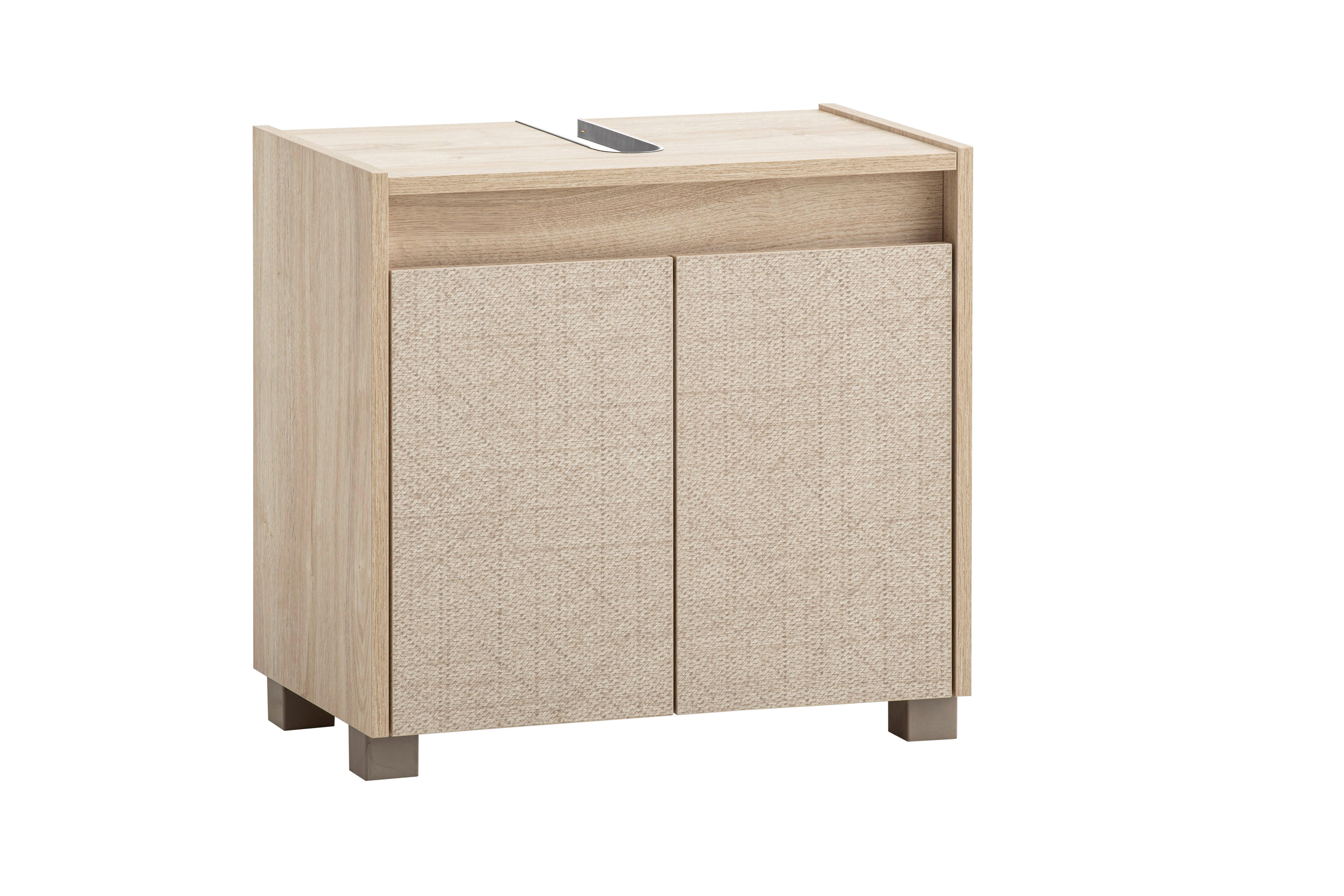 Waschbeckenunterschrank Sander Eiche hell Nachbildung B/H/T: ca. 56,9x54,6x33 cm Sander - Eiche (56,90/54,60/33,00cm) - Möbelpartner
