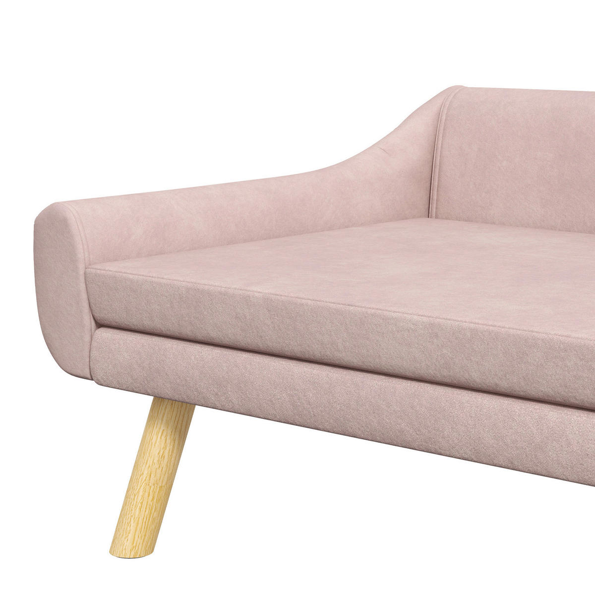 PawHut Hunde-Zubehör rosa Kiefer B/H/L: ca. 58,5x102x42,5 cm Hundesofa - rosa (42,50/58,50/102,00cm) - PawHut