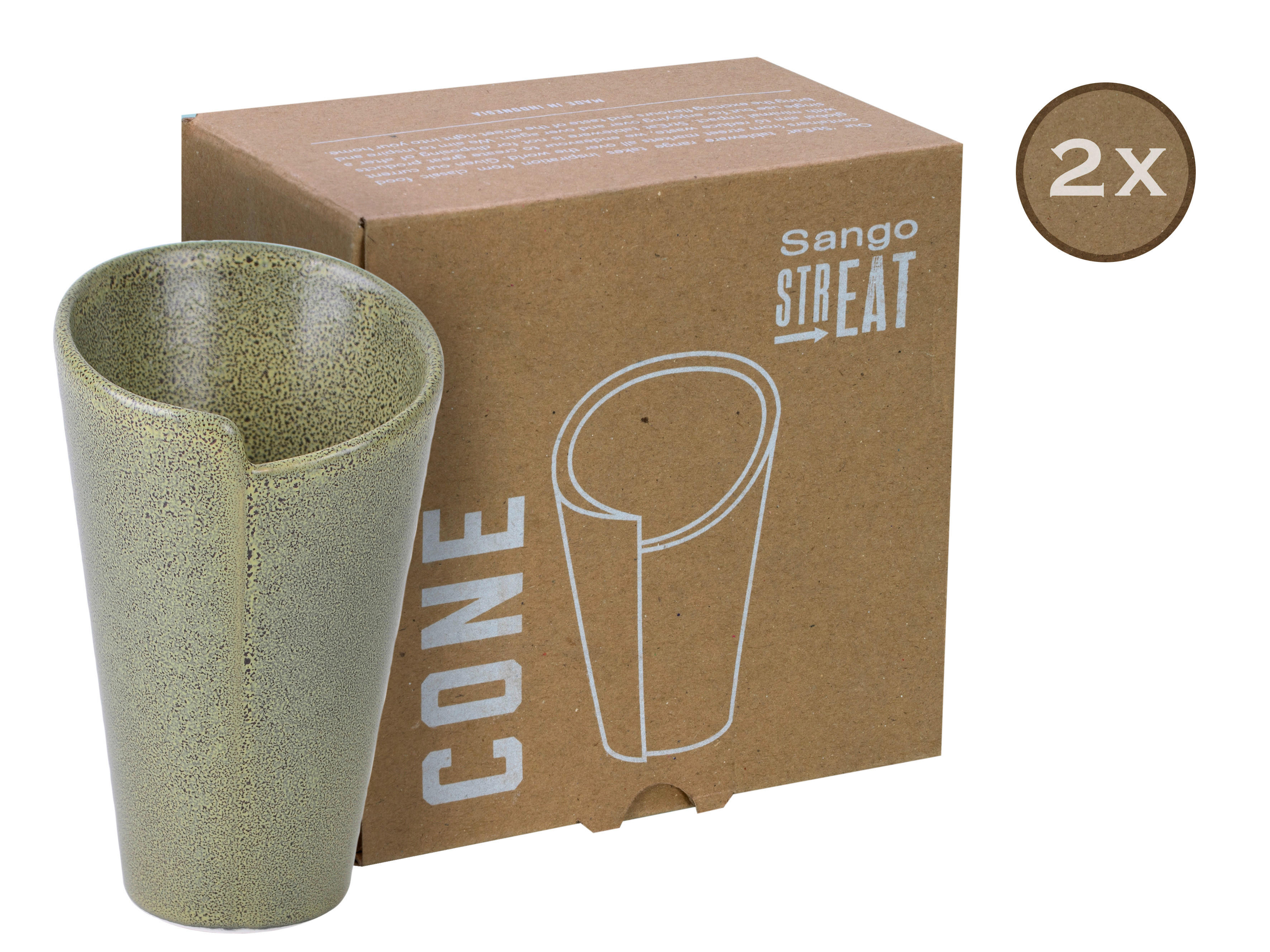 CreaTable Servierset Streat Cone grün Steinzeug Streat Cone - grün - CreaTable