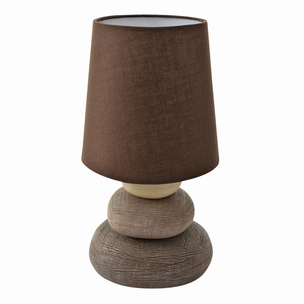Näve Leuchten Tischleuchte 3045214 braun Keramik B/H/T: ca. 16x31x16 cm E14 1 Brennstellen Stoney - braun (16,00/31,00/16,00cm) - Näve Leuchten