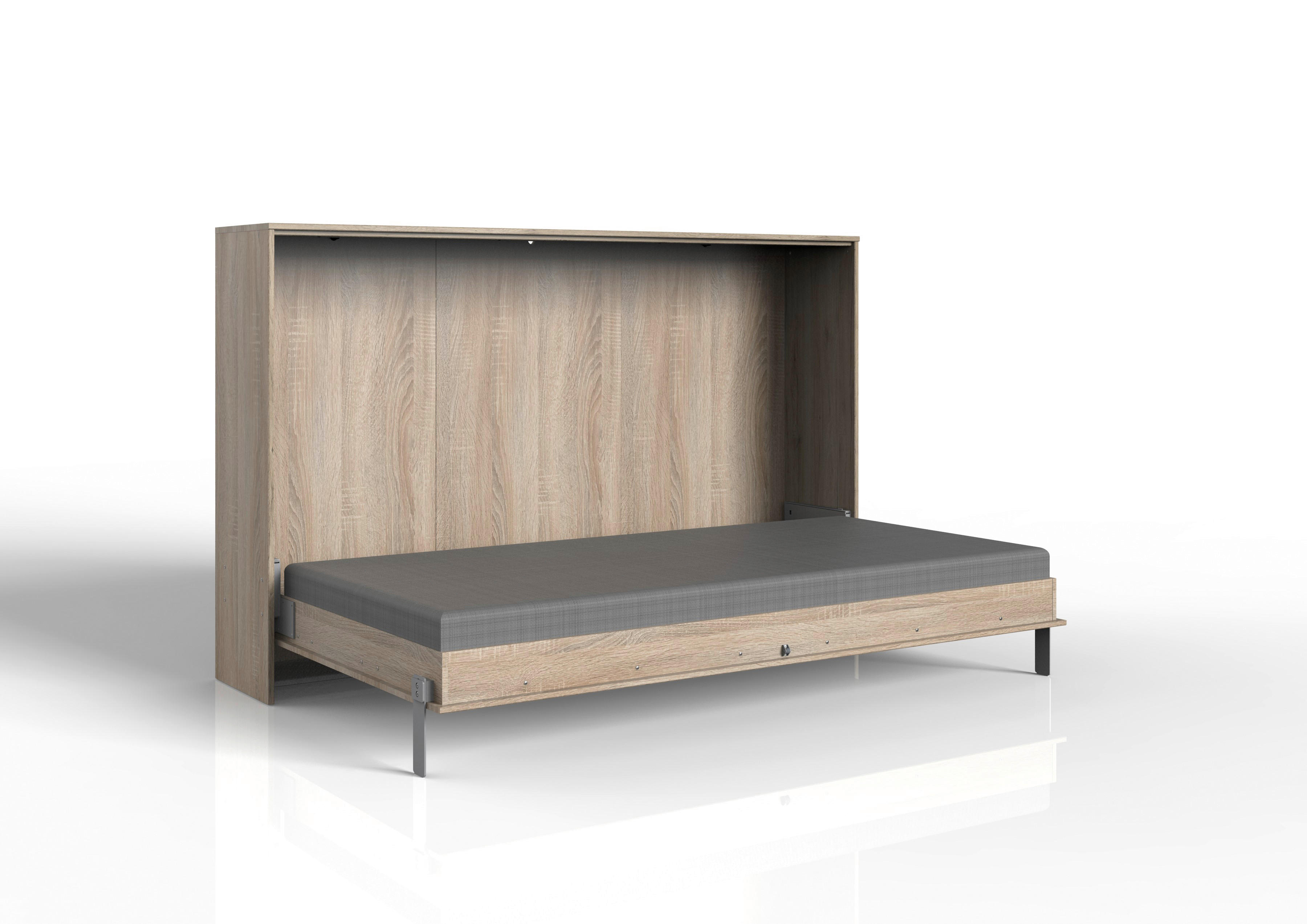 Klappbett Juist Eiche Sägerau Nachbildung Liegefläche B/L: ca. 120x200 cm Juist - Eiche (212,00/134,00/43,00cm)