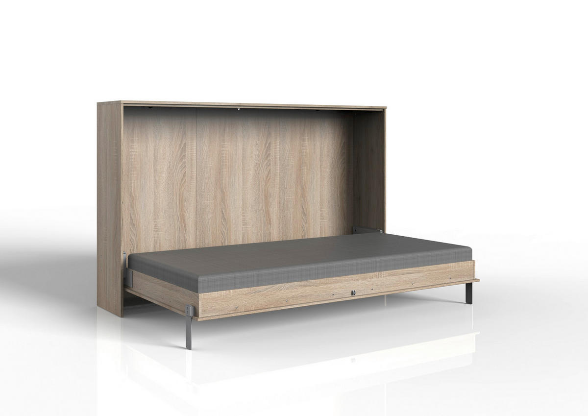 Klappbett Juist Eiche Sägerau Nachbildung Liegefläche B/L: ca. 120x200 cm Juist - Eiche (212,00/134,00/43,00cm)