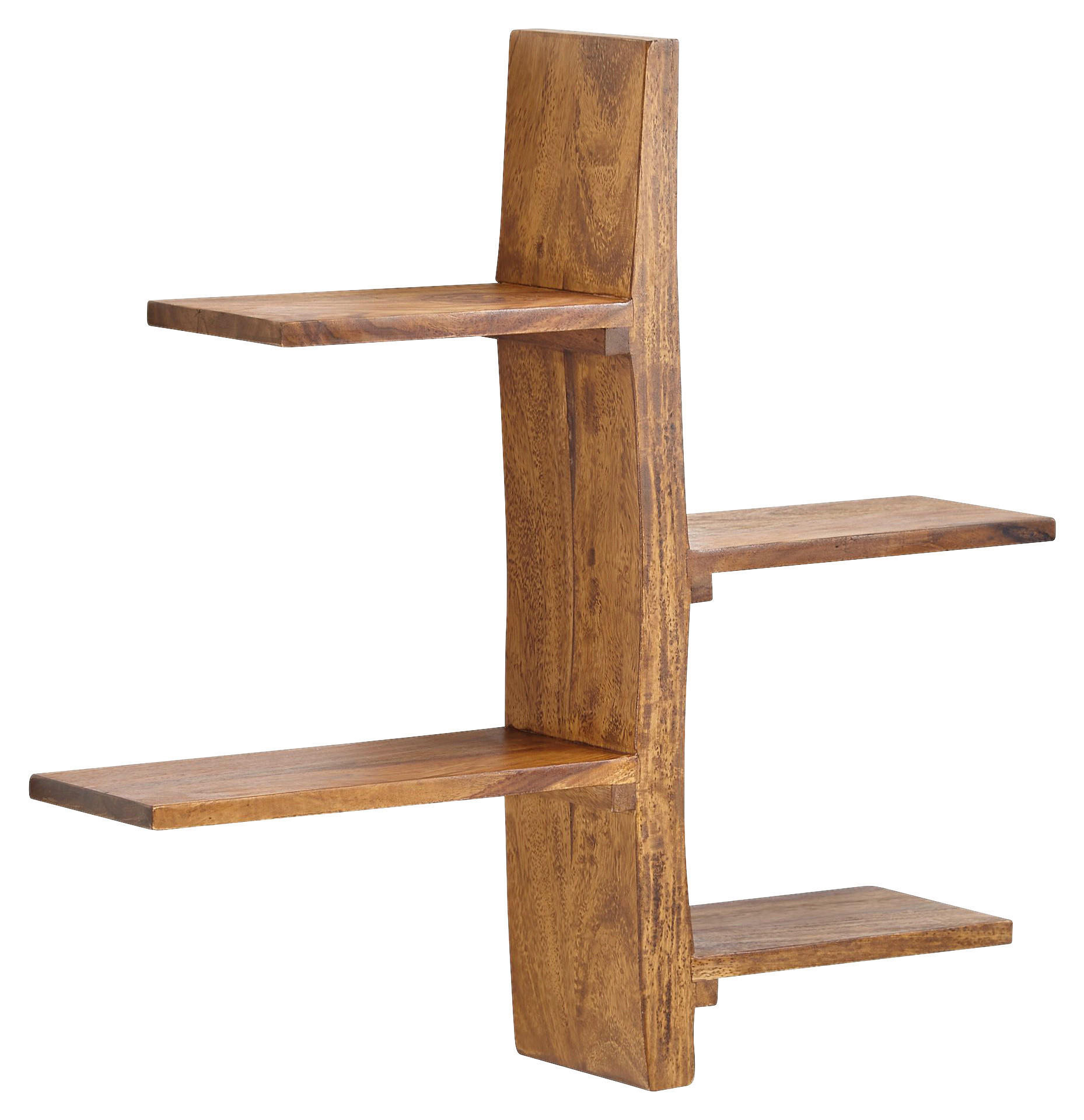 Wandregal rosenholz Holz B/H/T: ca. 58x60x15 cm Wandregal - rosenholz (58,00/60,00/15,00cm) - Wohnling