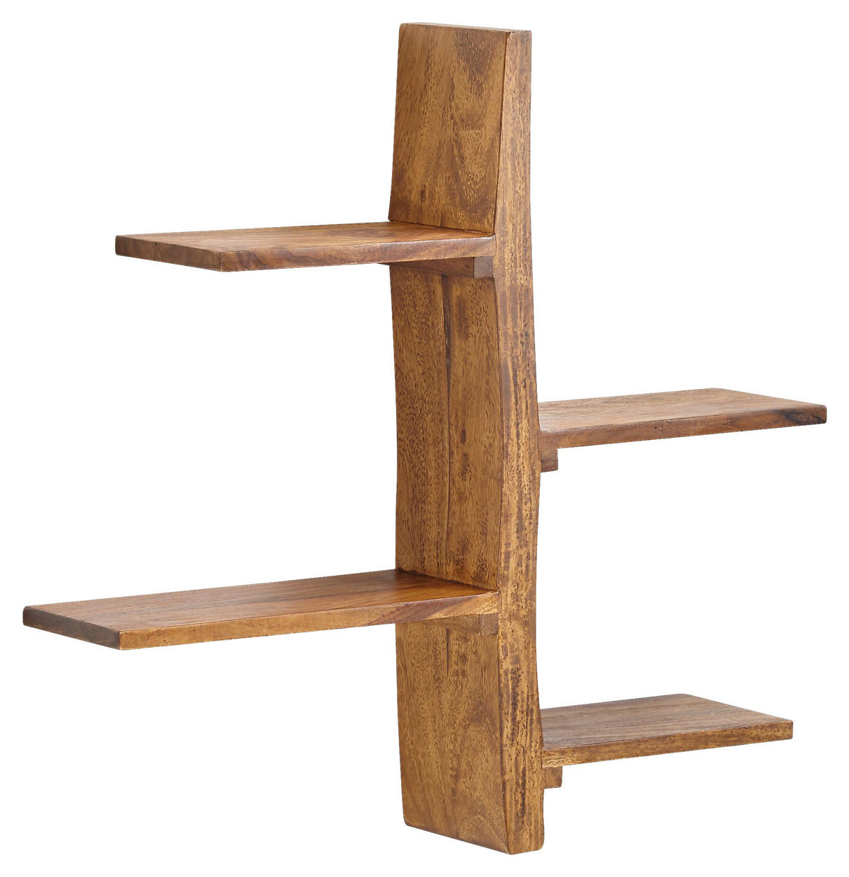Wandregal rosenholz Holz B/H/T: ca. 58x60x15 cm Wandregal - rosenholz (58,00/60,00/15,00cm) - Wohnling