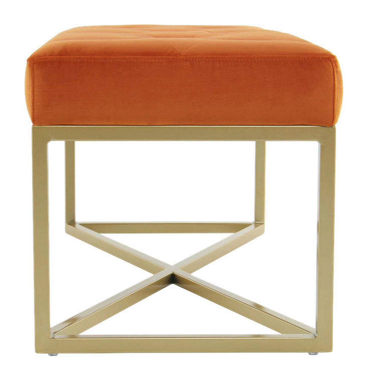 Sitzbank Diaz 101 orange B/H/T: ca. 40x40x90 cm Diaz 101 - gold/orange (40,00/40,00/90,00cm) - 360 Living