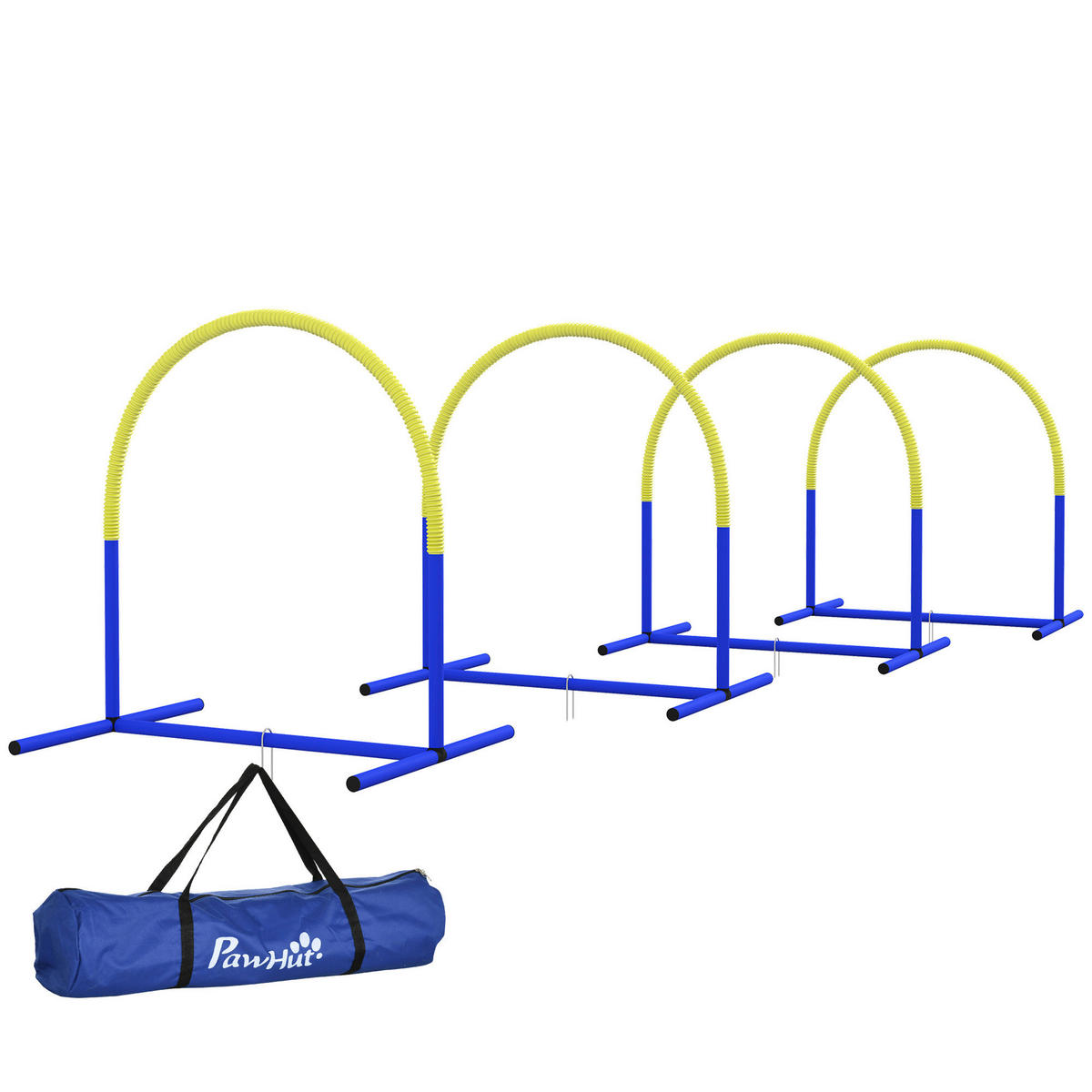 PawHut Hunde-Agility-Set blau Kunststoff B/H/L: ca. 64x95x88 cm Hunde-Agility-Set - blau/gelb (88,00/64,00/95,00cm) - PawHut