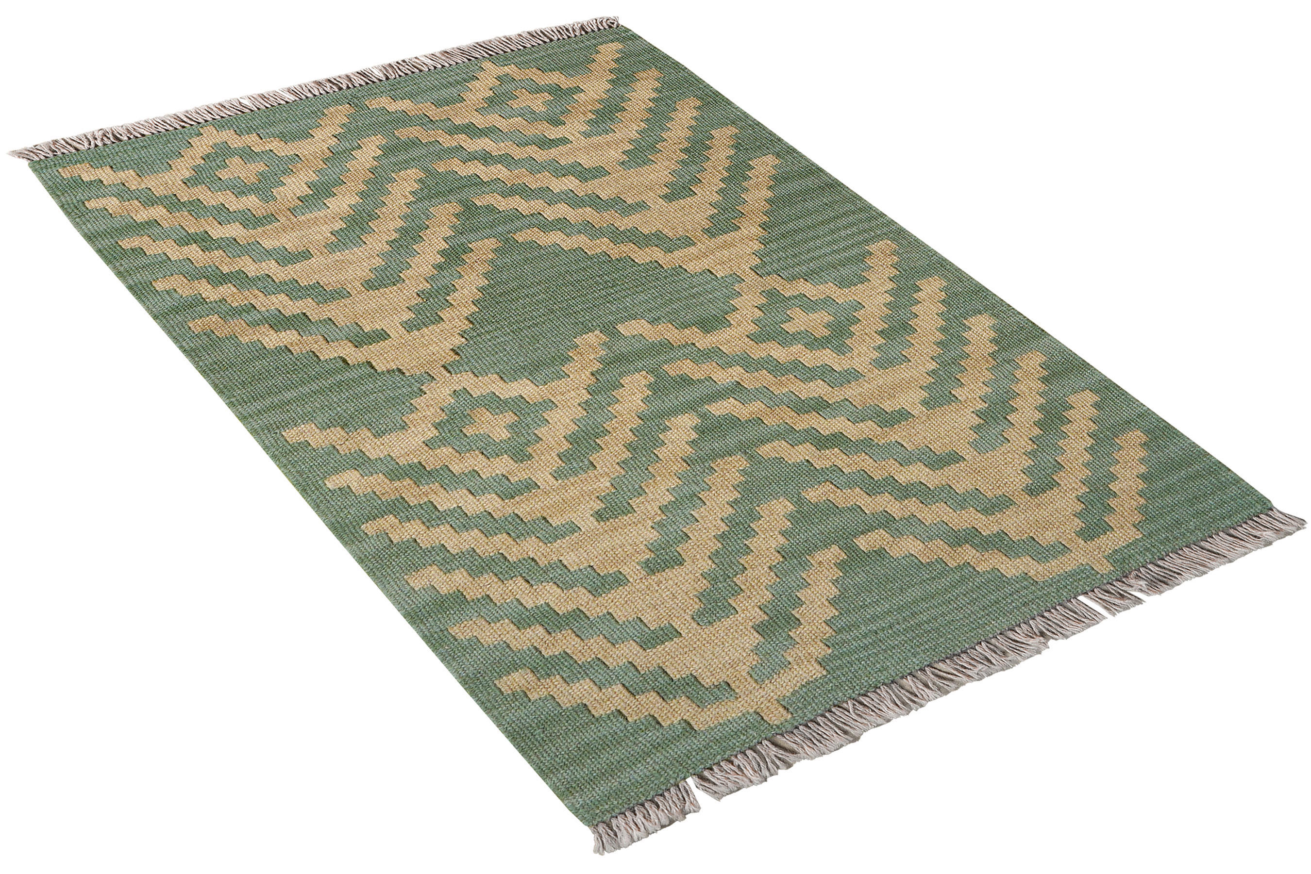 PersaTepp Teppich Kelim Gashgai grün B/H/L: ca. 61x1x88 cm Kelim Gashgai - grün (88,00/61,00/1,00cm) - PersaTepp