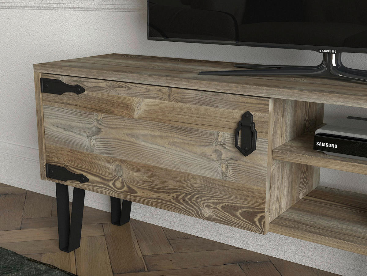 Wohnwand Costa Eiche Nachbildung B/H/T: ca. 180x49x29,5 cm Costa - Eiche (180,00/49,00/29,50cm) - moebel17