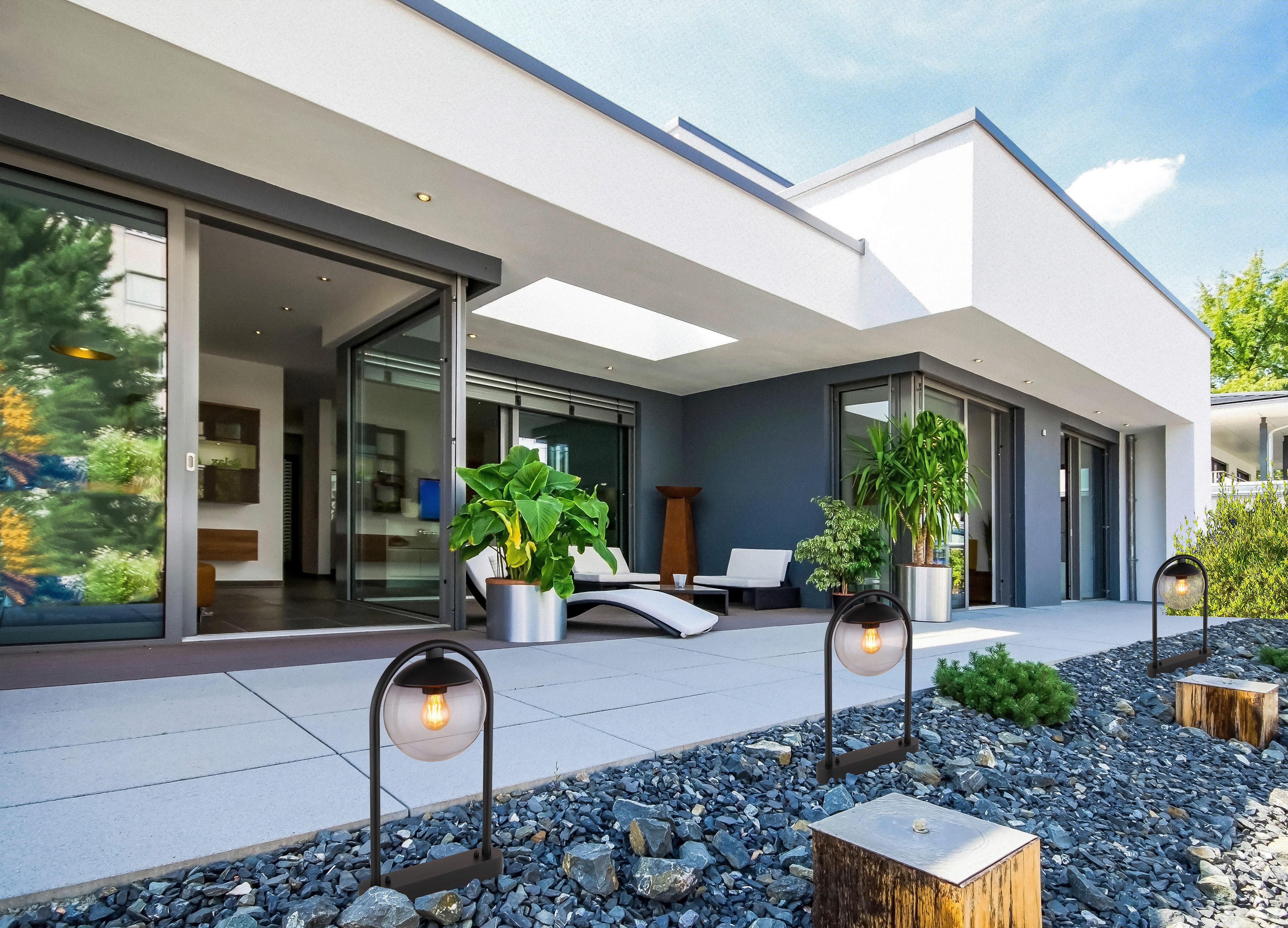 Außenleuchte schwarz H/D: ca. 50x32 cm MICHAEL - schwarz (32,00/50,00cm) - GLOBO