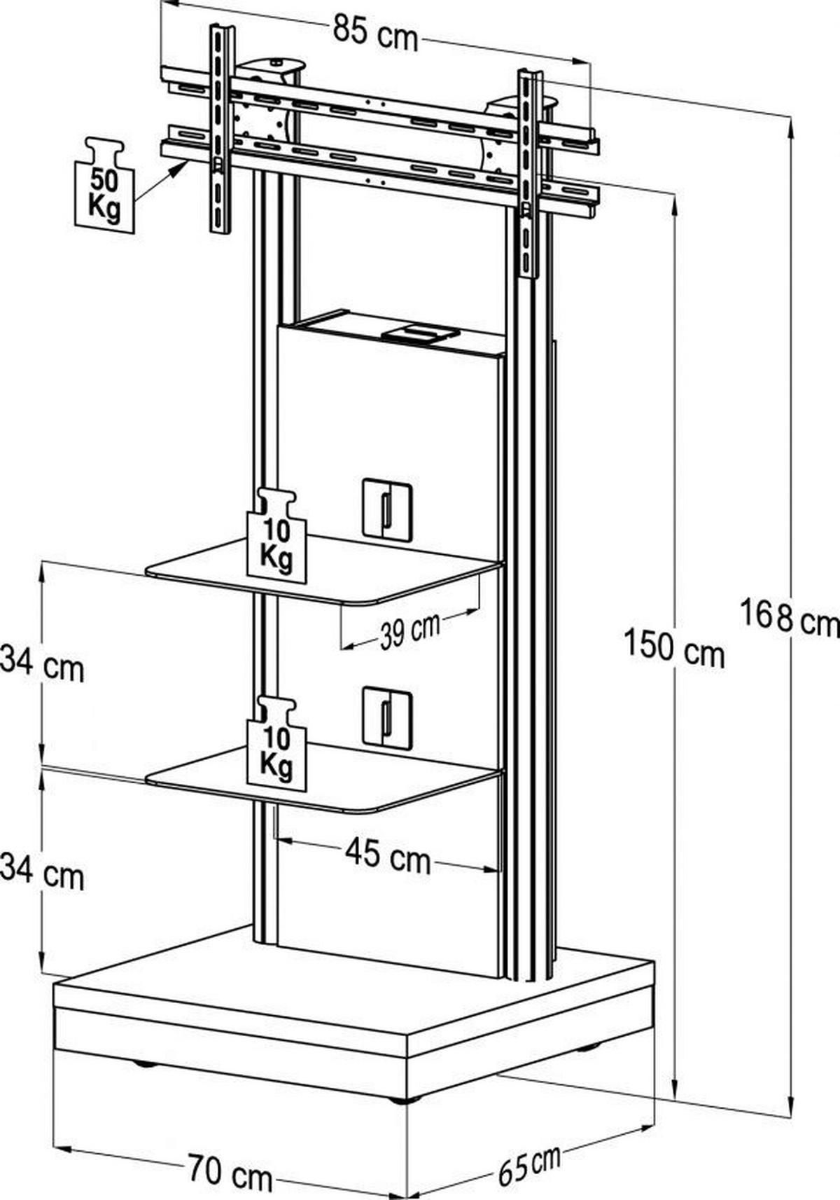 VCM TV-Standfuß Monte Visolo 3 TV Standfuß - VCM
