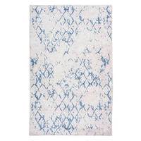 Arte Espina Flachflorteppich Peron 425 weiß B/H/L: ca. 80x0,5x150 cm Peron 425 - blau/weiß (150,00/80,00/0,50cm) - Arte Espina