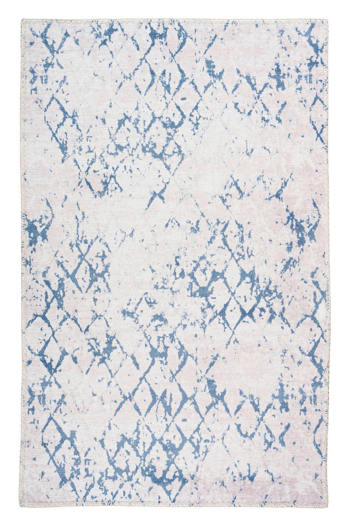 Arte Espina Flachflorteppich Peron 425 weiß B/H/L: ca. 80x0,5x150 cm Peron 425 - blau/weiß (150,00/80,00/0,50cm) - Arte Espina