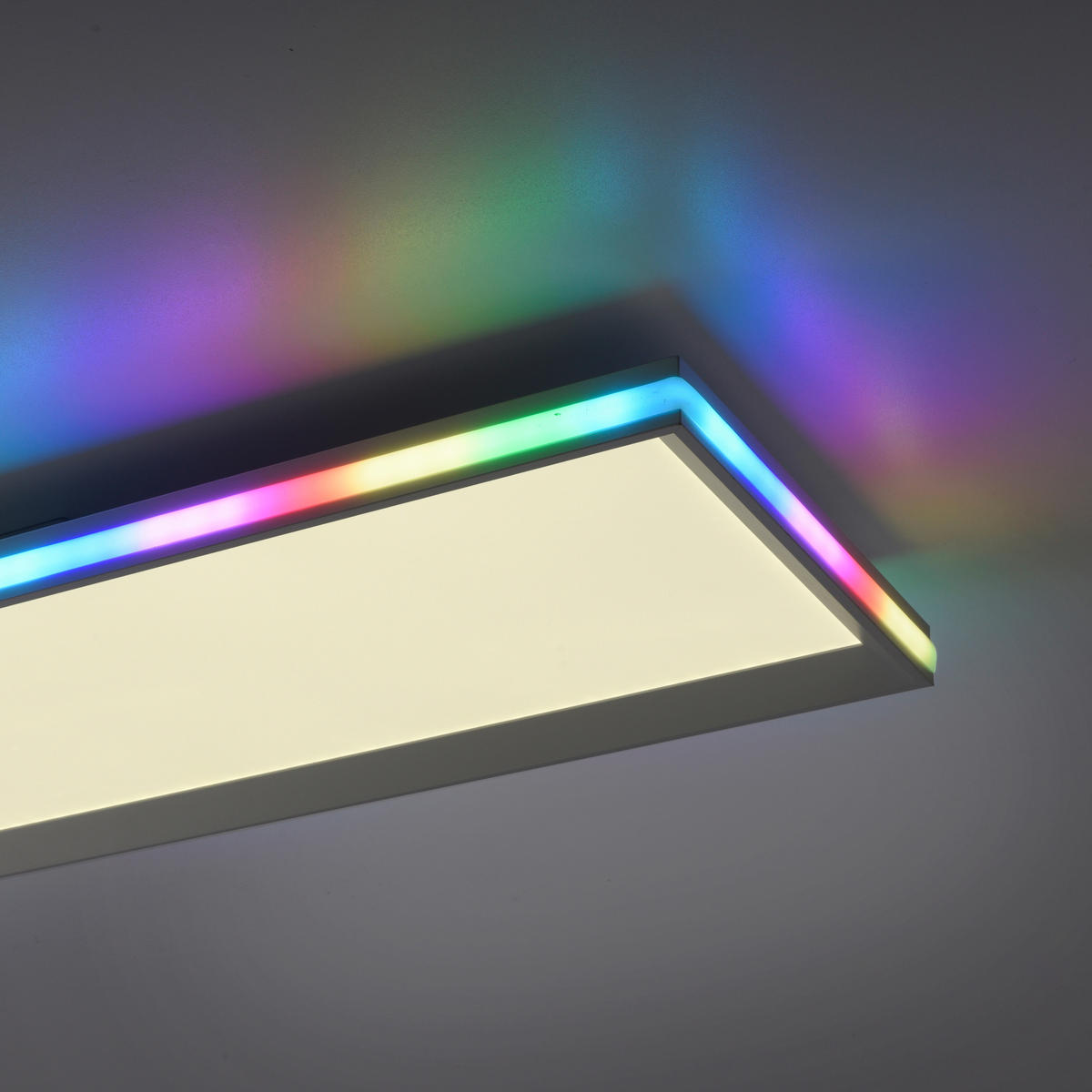 Just Light LED-Deckenleuchte GALACTICA 15557-16 weiß Kunststoff B/H/T: ca. 25x6x100 cm 2 Brennstellen GALACTICA - weiß (25,00/6,00/100,00cm) - Just Light