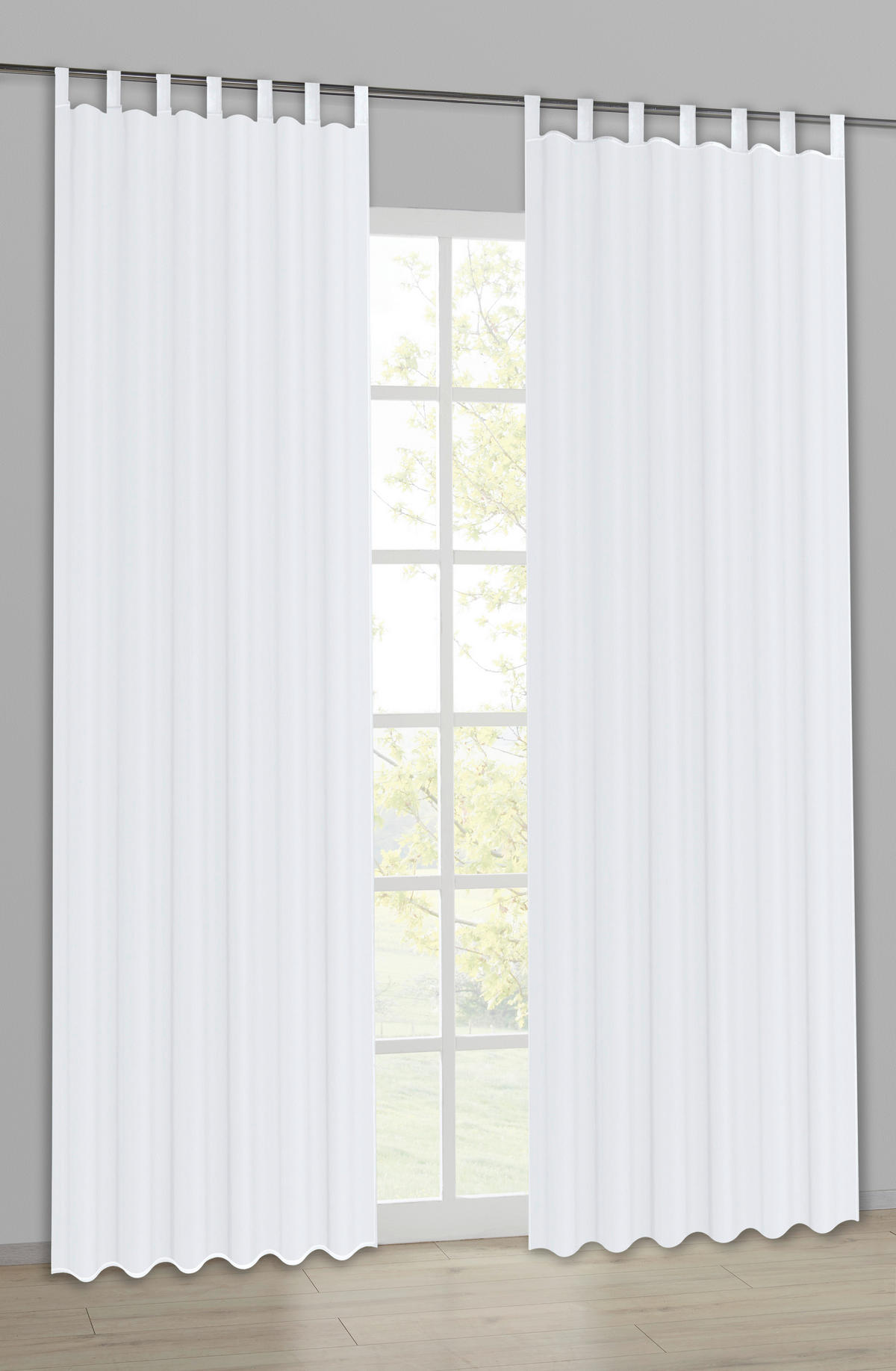 Kombivorhang Nouveau weiß B/L: ca. 140x300 cm Nouveau - weiß (140,00/300,00cm) - POCOline