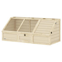 PawHut Schildkrötenhaus Holzoptik Holz B/H/L: ca. 55x50x120 cm Schildkrötenhaus - Holzoptik (120,00/55,00/50,00cm) - PawHut