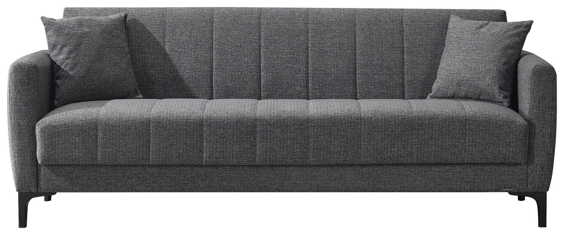 Schlafsofa Rovigo anthrazit Microfaser B/H/T: ca. 214x84x83 cm Rovigo - schwarz/anthrazit (214,00/84,00/83,00cm)